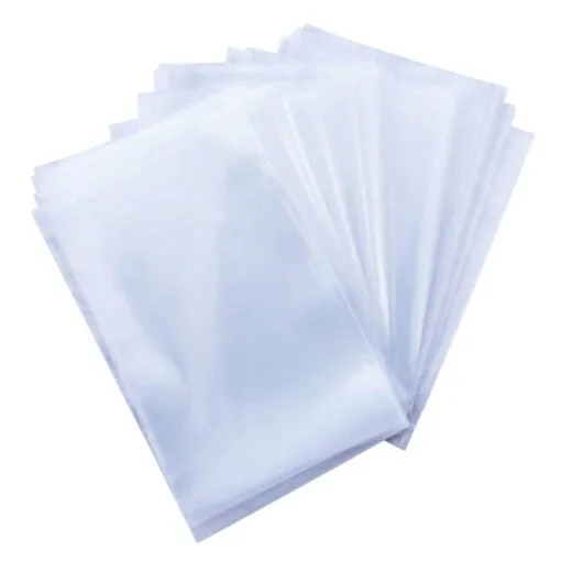 Stack of clear heavy-duty commercial multi-purpose bags